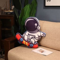 image-Simulation Space Series Plush Pillow Toys Astronaut Spaceman Rocket Spacecraft Stuffed Doll Nap Pillow Kids Birthday Gifts