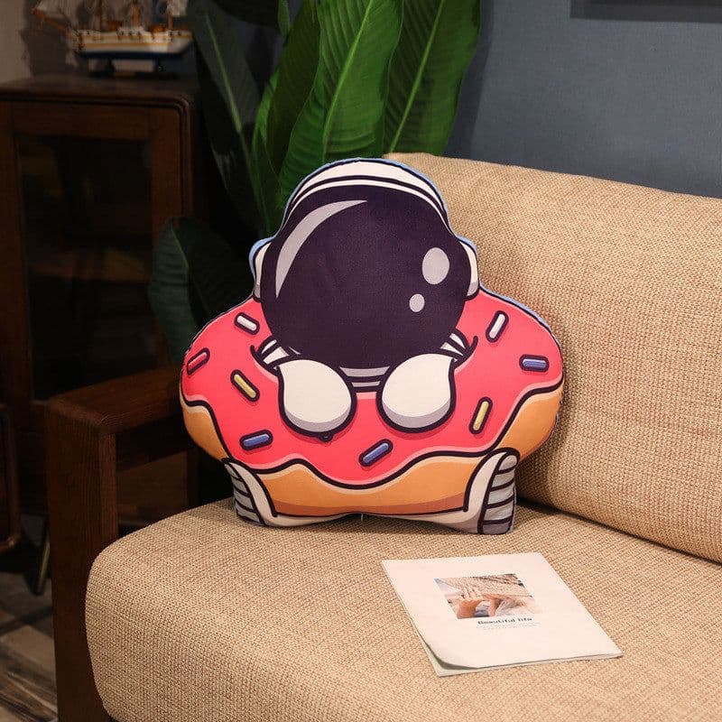 image-Simulation Space Series Plush Pillow Toys Astronaut Spaceman Rocket Spacecraft Stuffed Doll Nap Pillow Kids Birthday Gifts