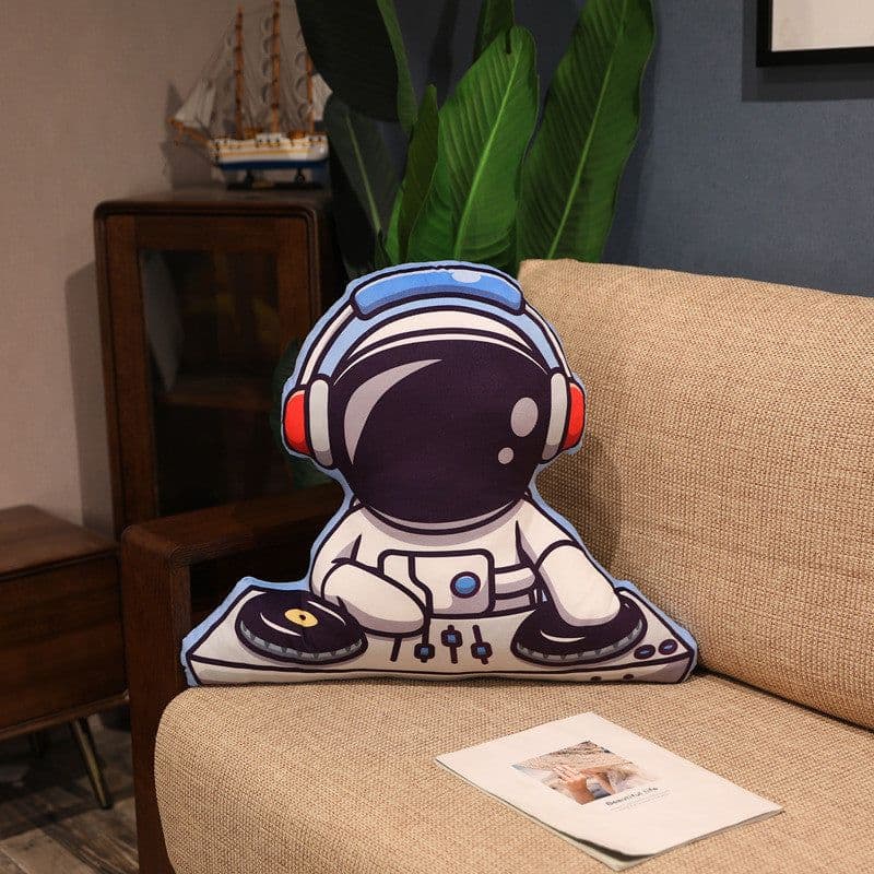 image-Simulation Space Series Plush Pillow Toys Astronaut Spaceman Rocket Spacecraft Stuffed Doll Nap Pillow Kids Birthday Gifts