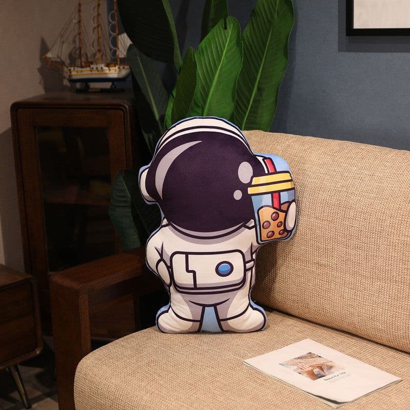 image-Simulation Space Series Plush Pillow Toys Astronaut Spaceman Rocket Spacecraft Stuffed Doll Nap Pillow Kids Birthday Gifts