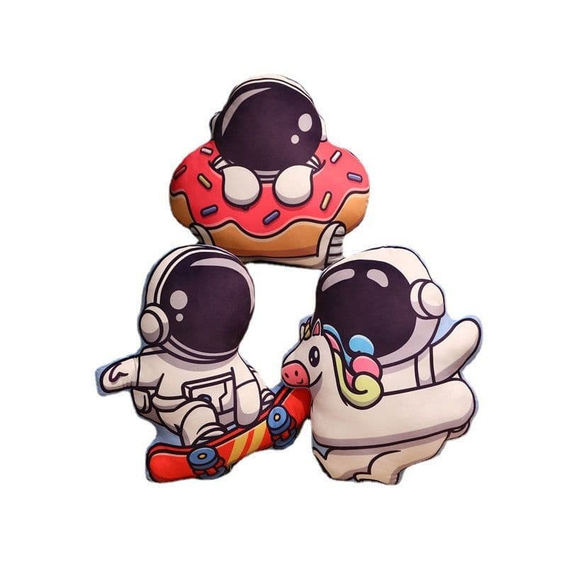 image-Simulation Space Series Plush Pillow Toys Astronaut Spaceman Rocket Spacecraft Stuffed Doll Nap Pillow Kids Birthday Gifts