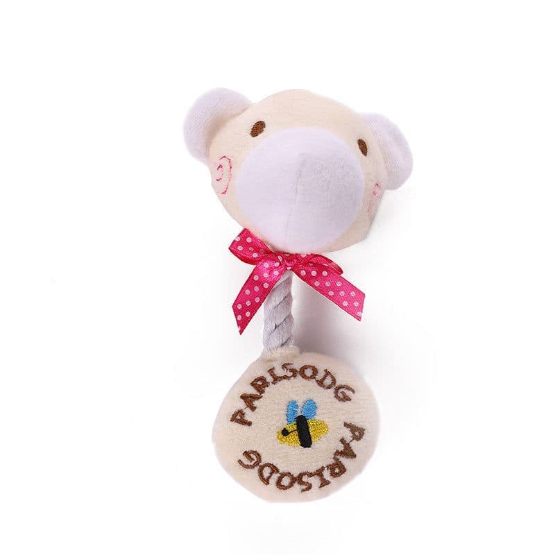 image-Pet Cartoon Plush Toy Cat Dog Teeth Grinding Sound Bite Resistant