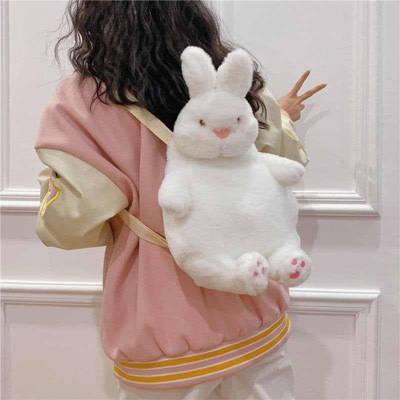 image-Plush Little Duck Rabbit Women's Cute Small Backpack