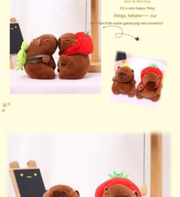 image-Capabala Pendant Water Guinea Pig Plush Toy Bag Pendant Key Ring Doll Ragdoll