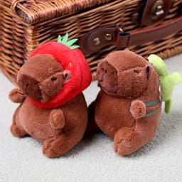 image-Capabala Pendant Water Guinea Pig Plush Toy Bag Pendant Key Ring Doll Ragdoll