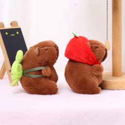 image-Capabala Pendant Water Guinea Pig Plush Toy Bag Pendant Key Ring Doll Ragdoll