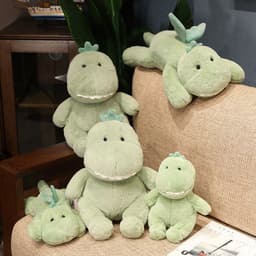 image-Cute Dinosaur Doll Angel Green Dinosaur Plush Toy With Wings