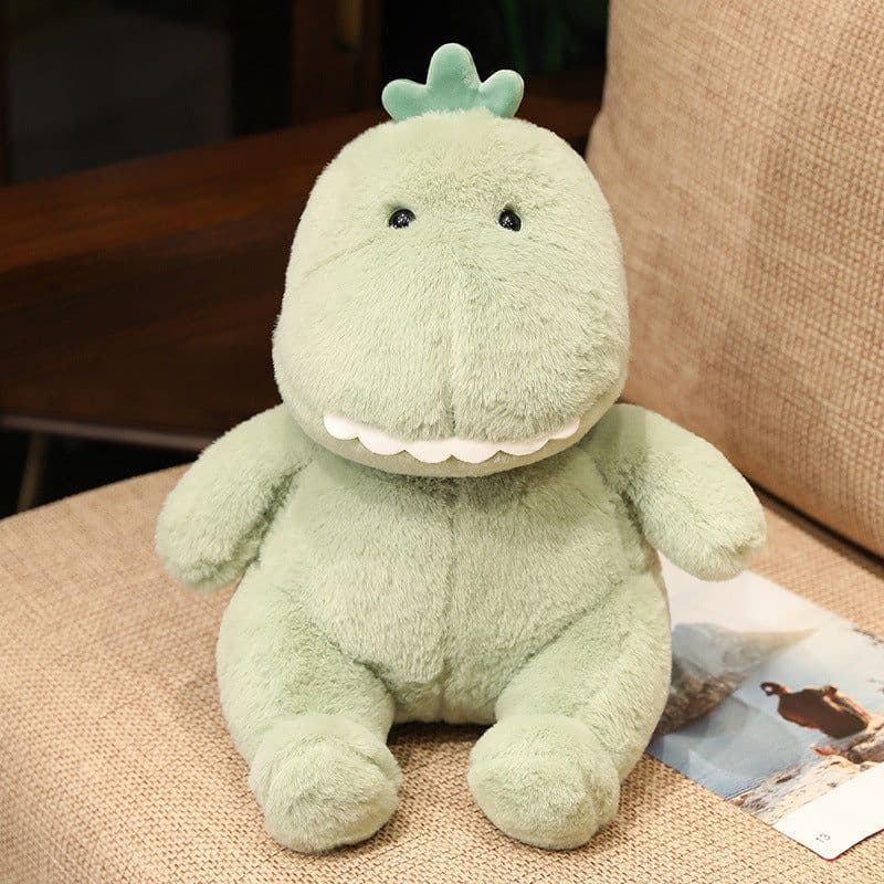 image-Cute Dinosaur Doll Angel Green Dinosaur Plush Toy With Wings