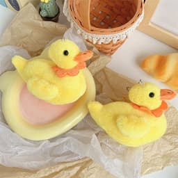 image-Cute Cole Duck Plush Toy Creative Yellow Little Duck Keychain Small Pendant Doll