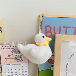 image-Cute Cole Duck Plush Toy Creative Yellow Little Duck Keychain Small Pendant Doll