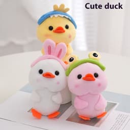 image-Duck Doll Small Size Children Doll Cute Girl Schoolbag Bag Charm