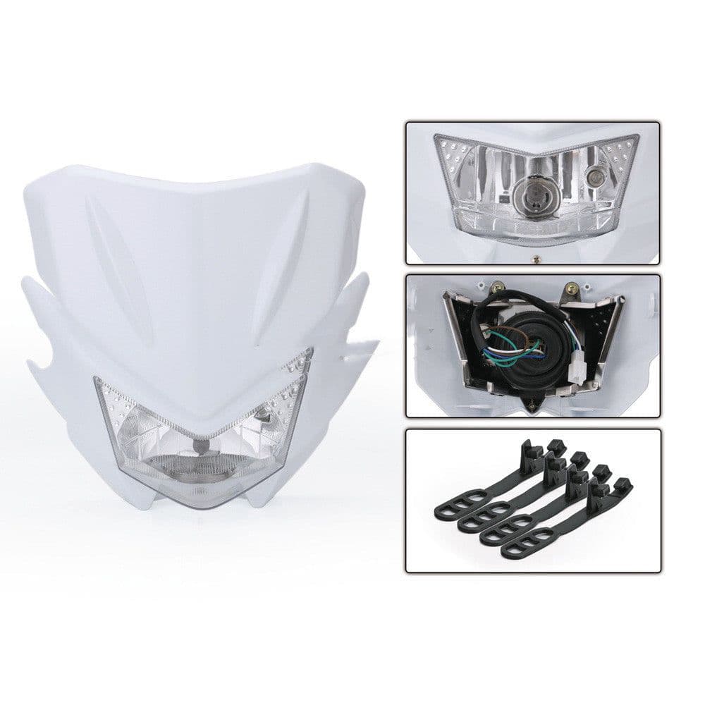 image-SPEEDPARK Universal Motorcycle Headlight Headlamp Fairing For Dirt Bike