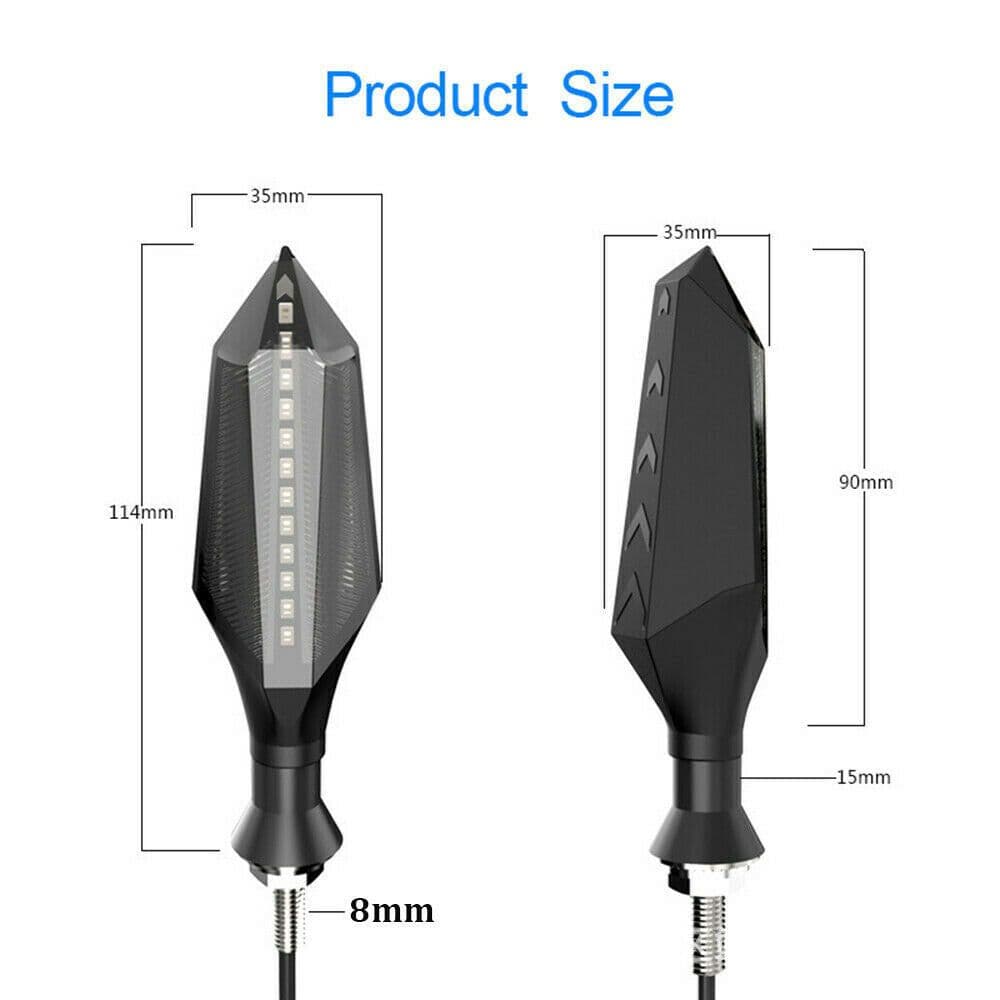 image-Motorcycle Two-Color LED Flowing Water Arrow Turn Signal