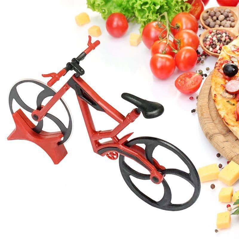 image-Color Boxed Stainless Steel Bicycle Pizza Cutter, Pizza Cutter, Cake Wheel, Fruit Cutter, Baking Tools