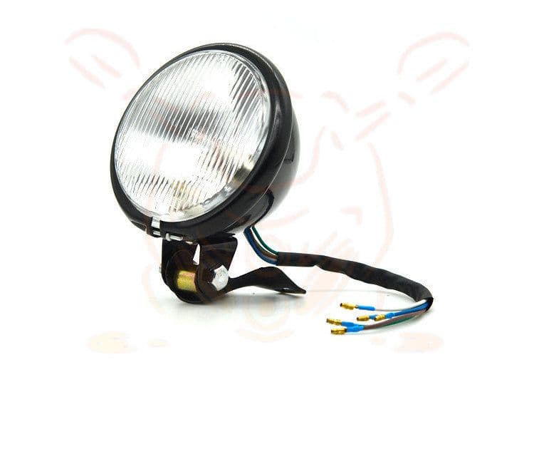 image-Retro Car Light Yellow Glass Retro Headlight Far And Near Fog Light