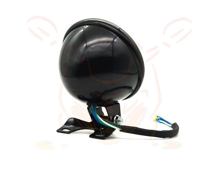 image-Retro Car Light Yellow Glass Retro Headlight Far And Near Fog Light