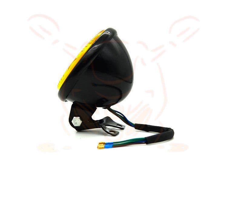 image-Retro Car Light Yellow Glass Retro Headlight Far And Near Fog Light