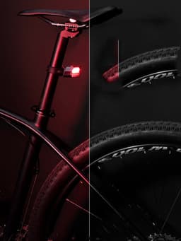 image-Bicycle Tail Light Intelligent Wireless Remote Control Turn Signal Warning Light