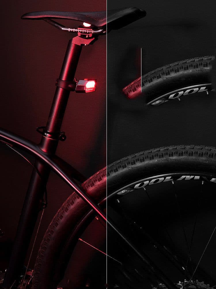 image-Bicycle Tail Light Intelligent Wireless Remote Control Turn Signal Warning Light