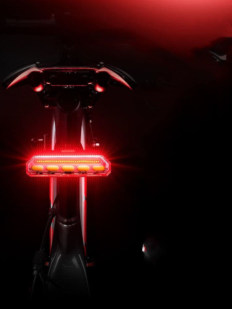 image-Bicycle Tail Light Intelligent Wireless Remote Control Turn Signal Warning Light
