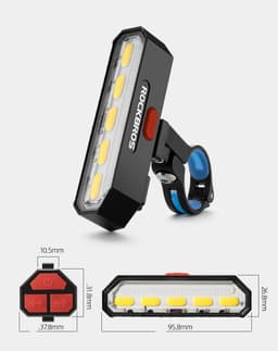 image-Bicycle Tail Light Intelligent Wireless Remote Control Turn Signal Warning Light