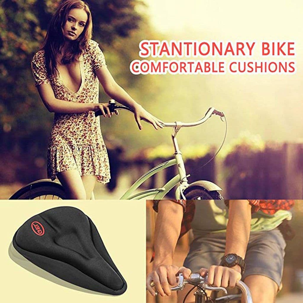 image-Mountain Bike Seat Cushion Thickened Seat Cover Comfortable Saddle Bicycle Equipment Riding Accessories Supplies