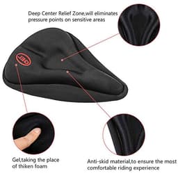 image-Mountain Bike Seat Cushion Thickened Seat Cover Comfortable Saddle Bicycle Equipment Riding Accessories Supplies