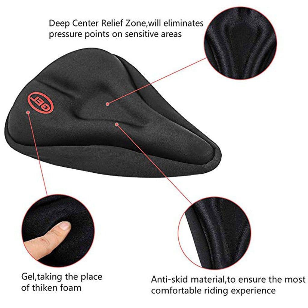 image-Mountain Bike Seat Cushion Thickened Seat Cover Comfortable Saddle Bicycle Equipment Riding Accessories Supplies