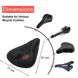 image-Mountain Bike Seat Cushion Thickened Seat Cover Comfortable Saddle Bicycle Equipment Riding Accessories Supplies
