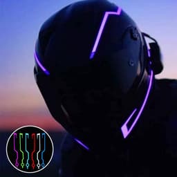 image-Helmet Motorcycle Light Riding Signal Strip Flashing Durable Kit Bar Diy Helmet Led Strip Reflector Cold Light Film