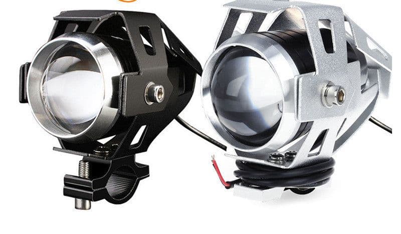 image-Waterproof LED Motorcycle Headlights Auxiliary Lamp Spotlight High Power U5 12V