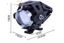 image-Waterproof LED Motorcycle Headlights Auxiliary Lamp Spotlight High Power U5 12V