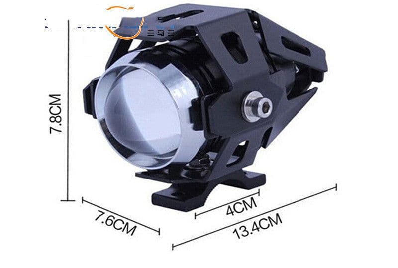 image-Waterproof LED Motorcycle Headlights Auxiliary Lamp Spotlight High Power U5 12V