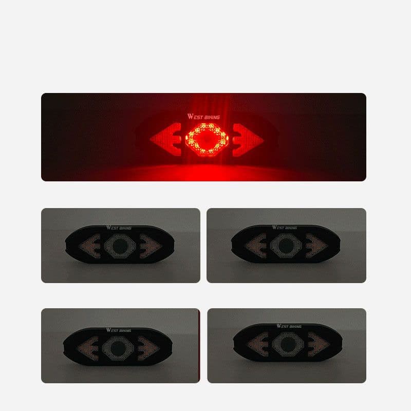 image-Smart Remote Control Turn Signal Rechargeable Tail Light Night Mountain Bike With Horn Warning Light