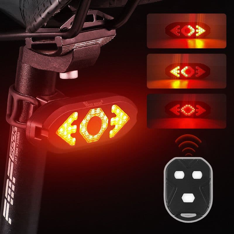 image-Smart Remote Control Turn Signal Rechargeable Tail Light Night Mountain Bike With Horn Warning Light