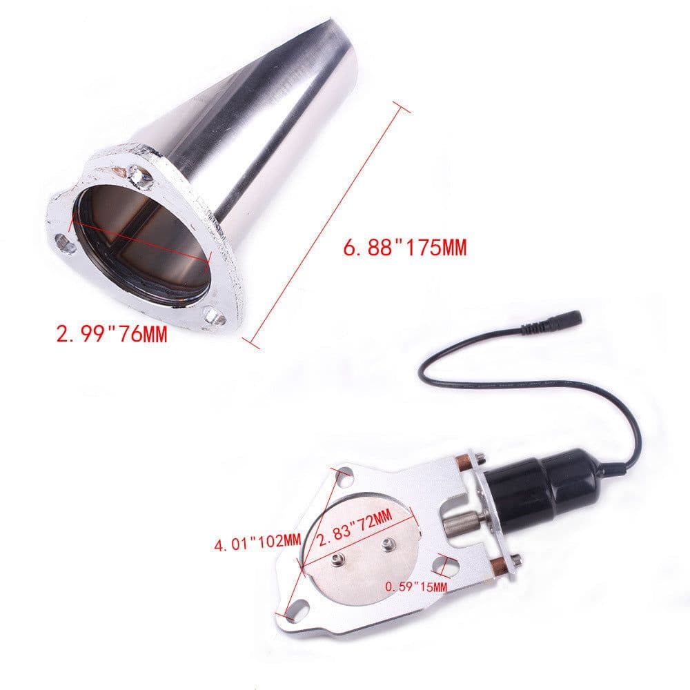 image-Modified Tail Throat Of Automobile Exhaust Pipe Can Be Remote Controlled Half Set Of Controller
