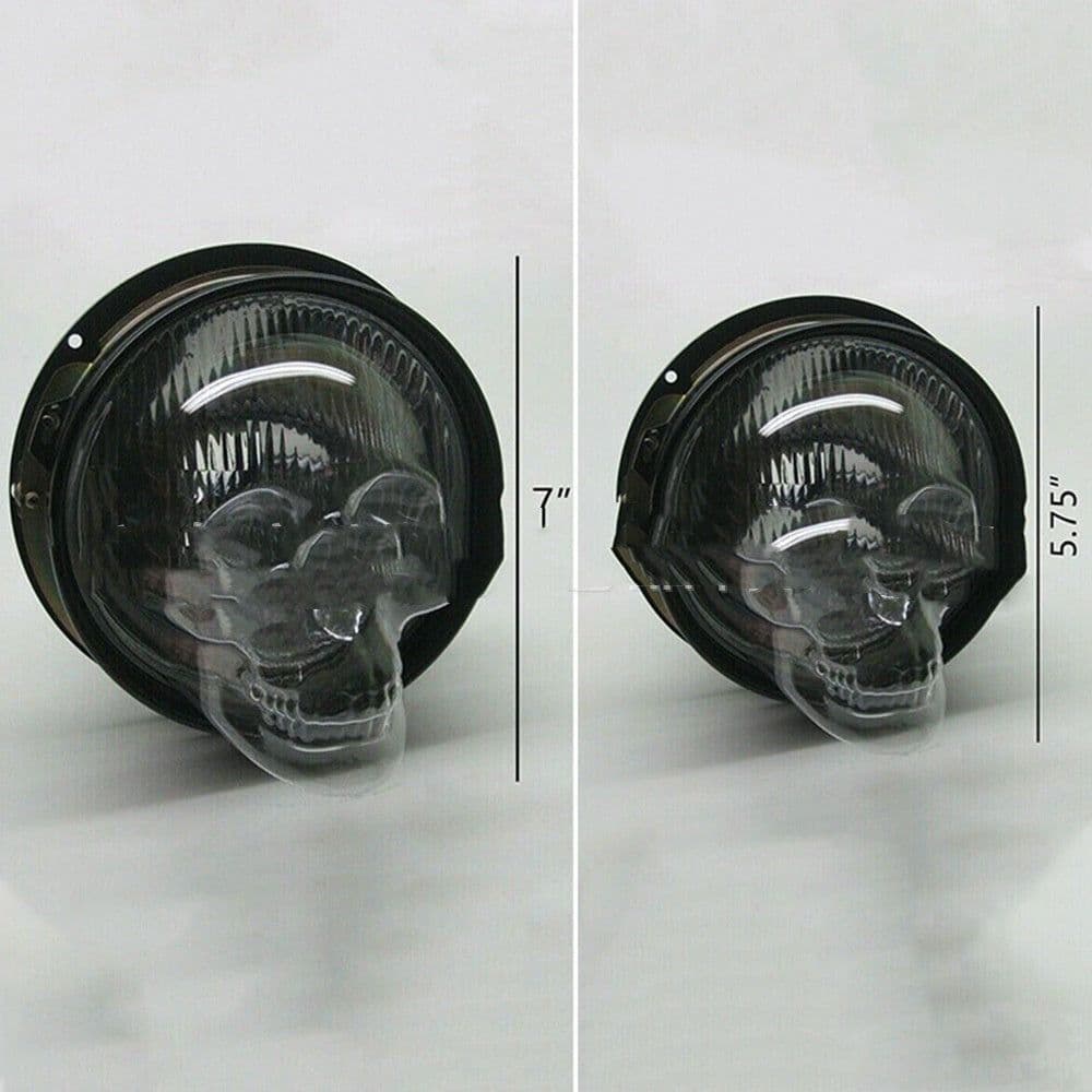 image-Skull Headlight Covers Decorative Protective Head Light Cover For Car Truck Motorcycle Universal Headlight Cover