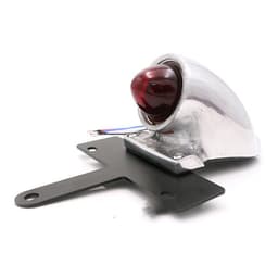 image-Motorcycle Modified Aluminum Alloy Polished Electroplating Lucas Taillight Brake Light