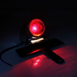 image-Motorcycle Modified Aluminum Alloy Polished Electroplating Lucas Taillight Brake Light