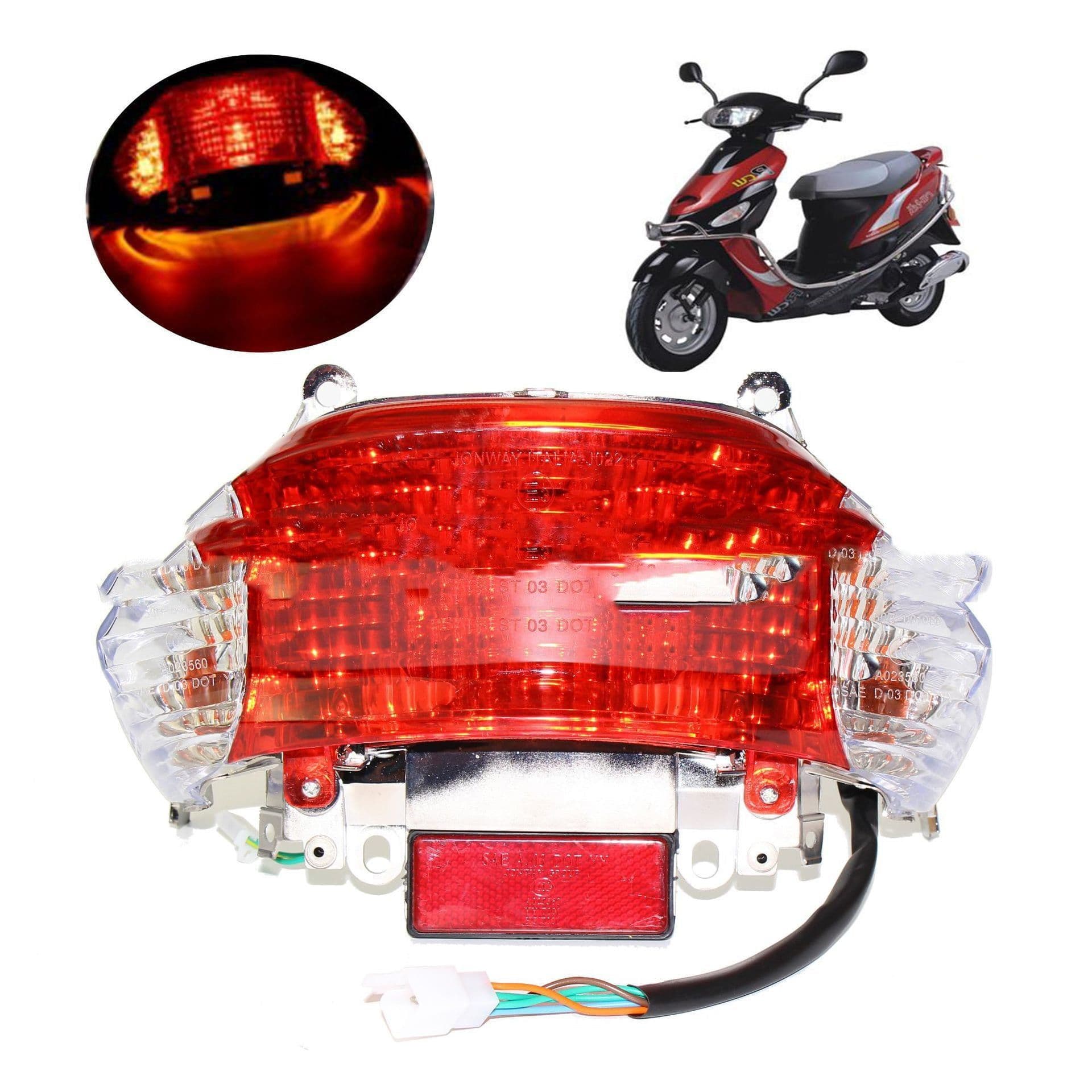 image-Motorcycle Guangyang 50 Tail Light Kobayashi Hai 50 Tail Light Xiao Guanyang 50 Light Rear Turn Signal Tail Light