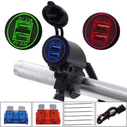 image-4.2A Dual USB Car Mobile Phone Charger Motorcycle ATV Universal 12Vor24V Modified Lead