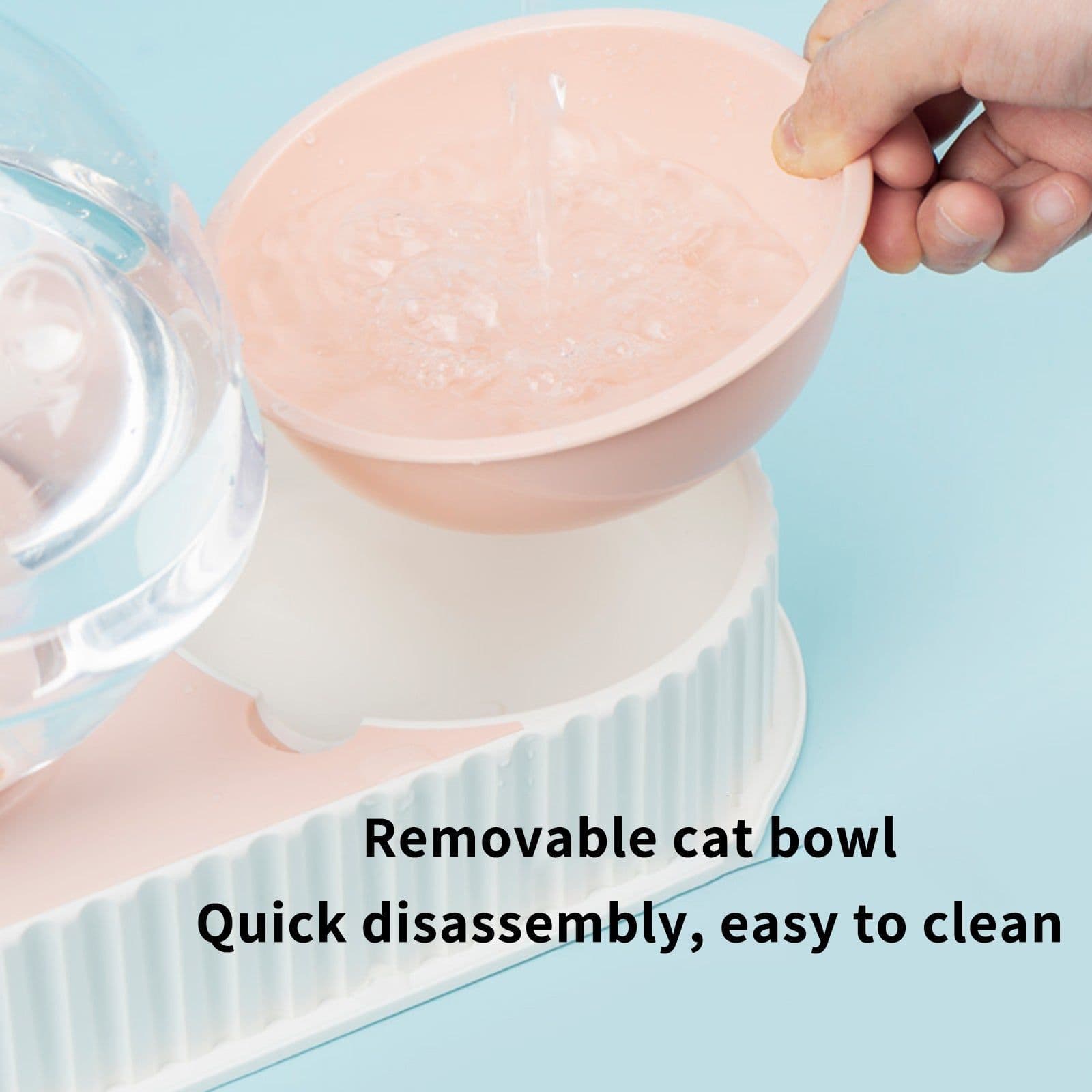 image-Plastic Pet Feeding Drinkers Cat Dog Automatic Feeder Drinking Animal Pet Bowl Water Bowl For Pets Dog Automatic Drinkers