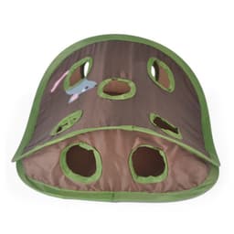 image-Cute Pet Cat Interactive Hide Seek Game 9 Holes Tunnel Mouse Hunt Intelligence Toy Pet Hidden Hole Kitten Foldable Toys
