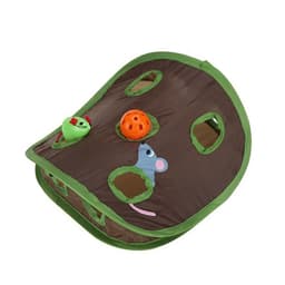 image-Cute Pet Cat Interactive Hide Seek Game 9 Holes Tunnel Mouse Hunt Intelligence Toy Pet Hidden Hole Kitten Foldable Toys