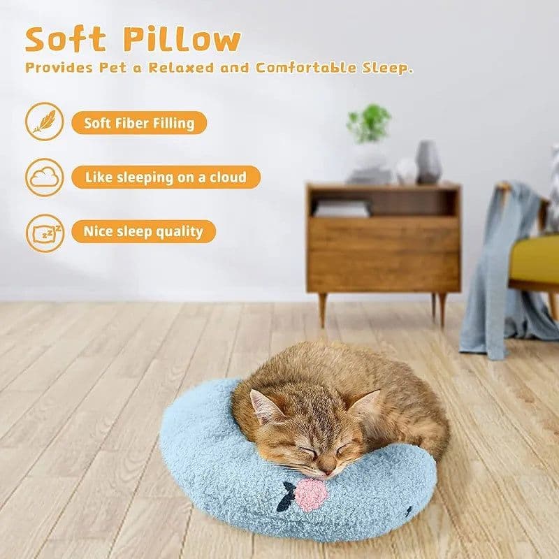 image-Little Pillow For Cats Fashion Neck Protector Deep Sleep Puppy U-Shaped Pillow Pets Pillow Kitten Headrest Dog Sleeping Pillow Pet Products