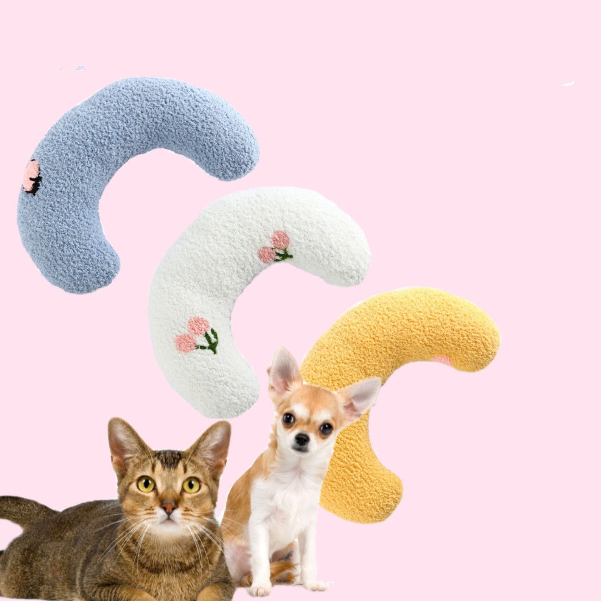 image-Little Pillow For Cats Fashion Neck Protector Deep Sleep Puppy U-Shaped Pillow Pets Pillow Kitten Headrest Dog Sleeping Pillow Pet Products