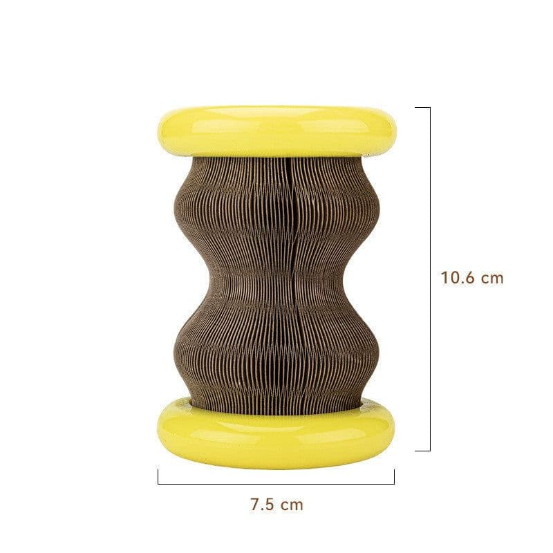 image-Pet Toy Magic Organ Corrugated Paper Wheel Cat Scratching Board Powder