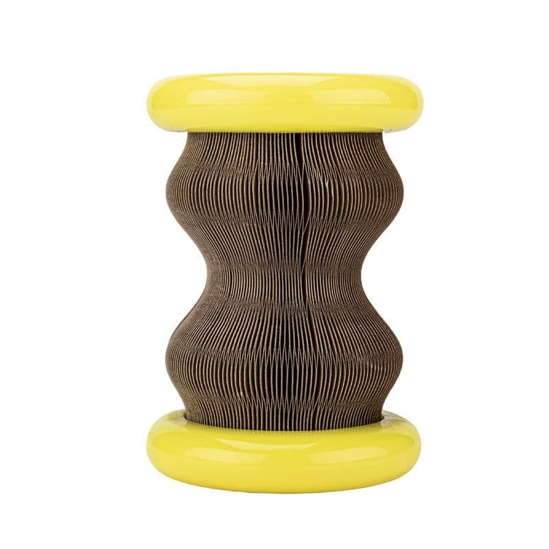 image-Pet Toy Magic Organ Corrugated Paper Wheel Cat Scratching Board Powder