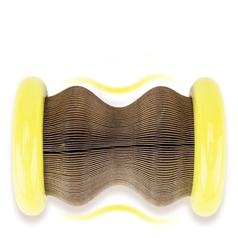 image-Pet Toy Magic Organ Corrugated Paper Wheel Cat Scratching Board Powder