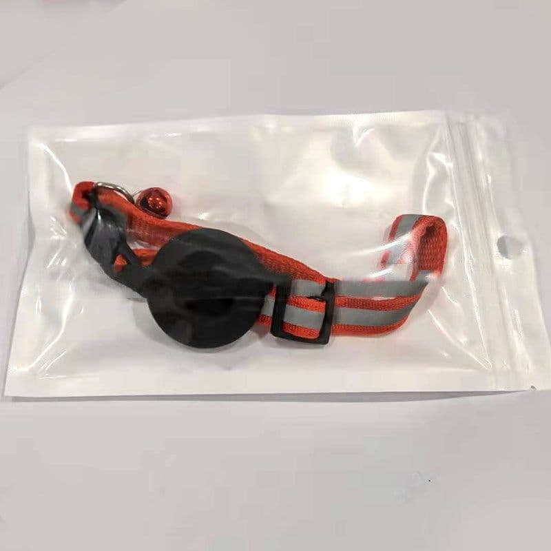 image-Airtag Pet Collar With Bell Reflective Adjustable Anti-lost Cat Dog Collar